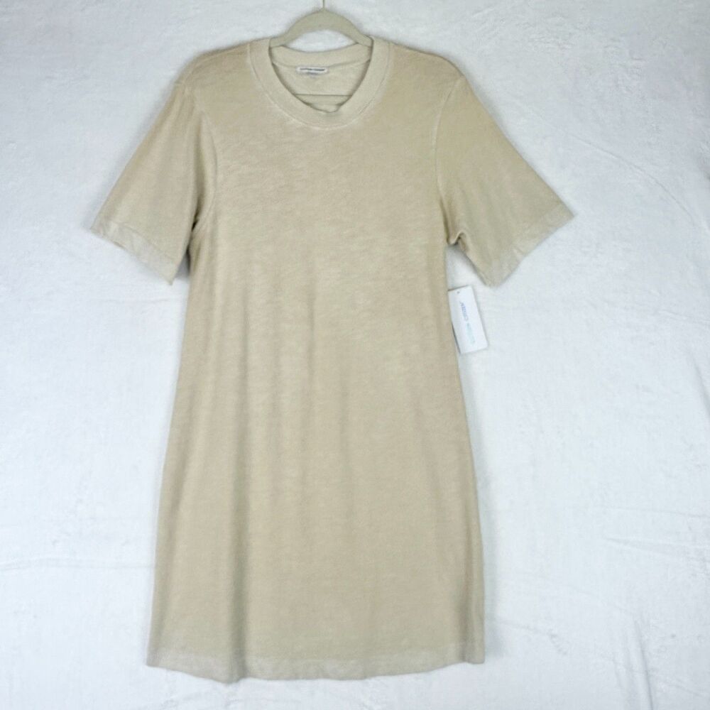 Cotton Citizen Tokyo Mini Dress Size Medium NWT Vintage Oatmeal Casual Neutral - Picture 2 of 7